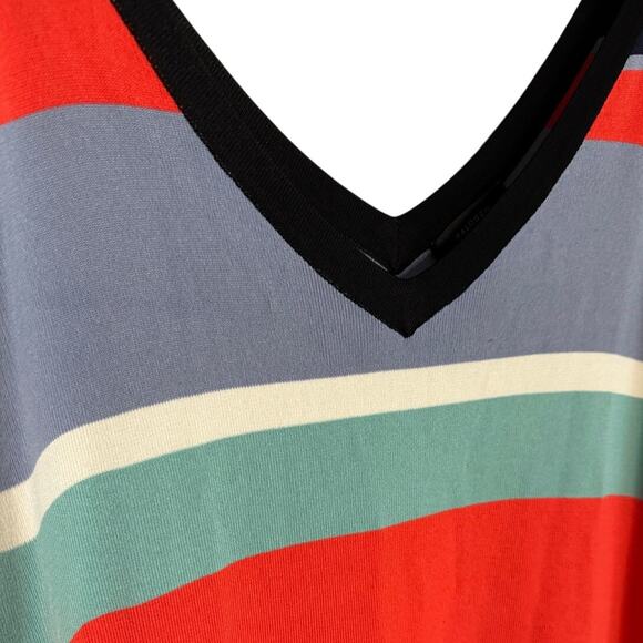 Halogen Multicolor Striped Maxi Dress Women’s Large Sleeveless Summer - Picture 5 of 9